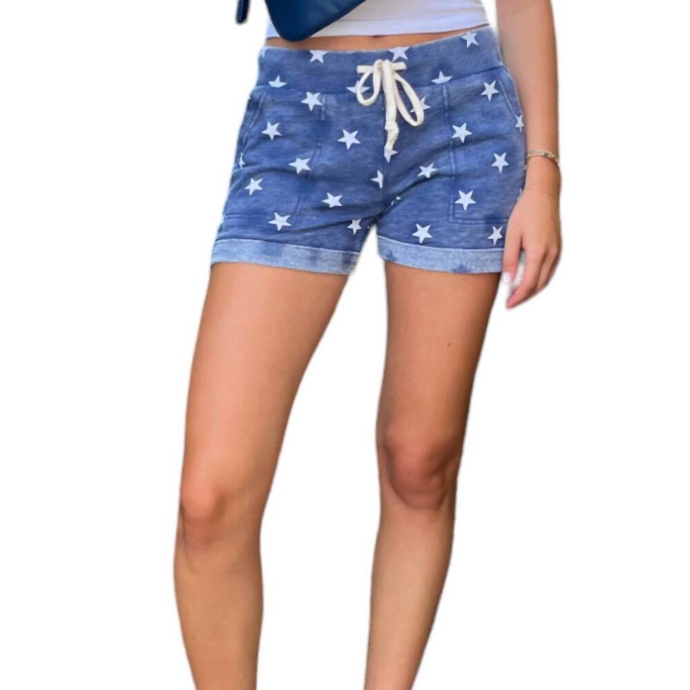 NEW ALTERNATIVE printed lounge shorts in navy stars